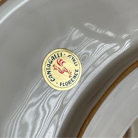 Cantagalli Firenze Pottery Bread Salad Plate Vegetables Fruit Florence Italy TWO - Picture 9 of 15